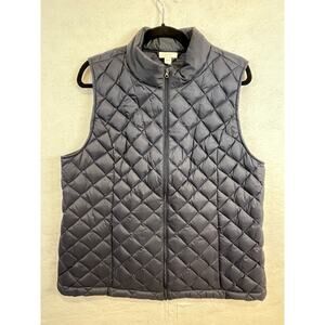 J.Jill puffer Down Vest - Black - Four Pockets - Size Large